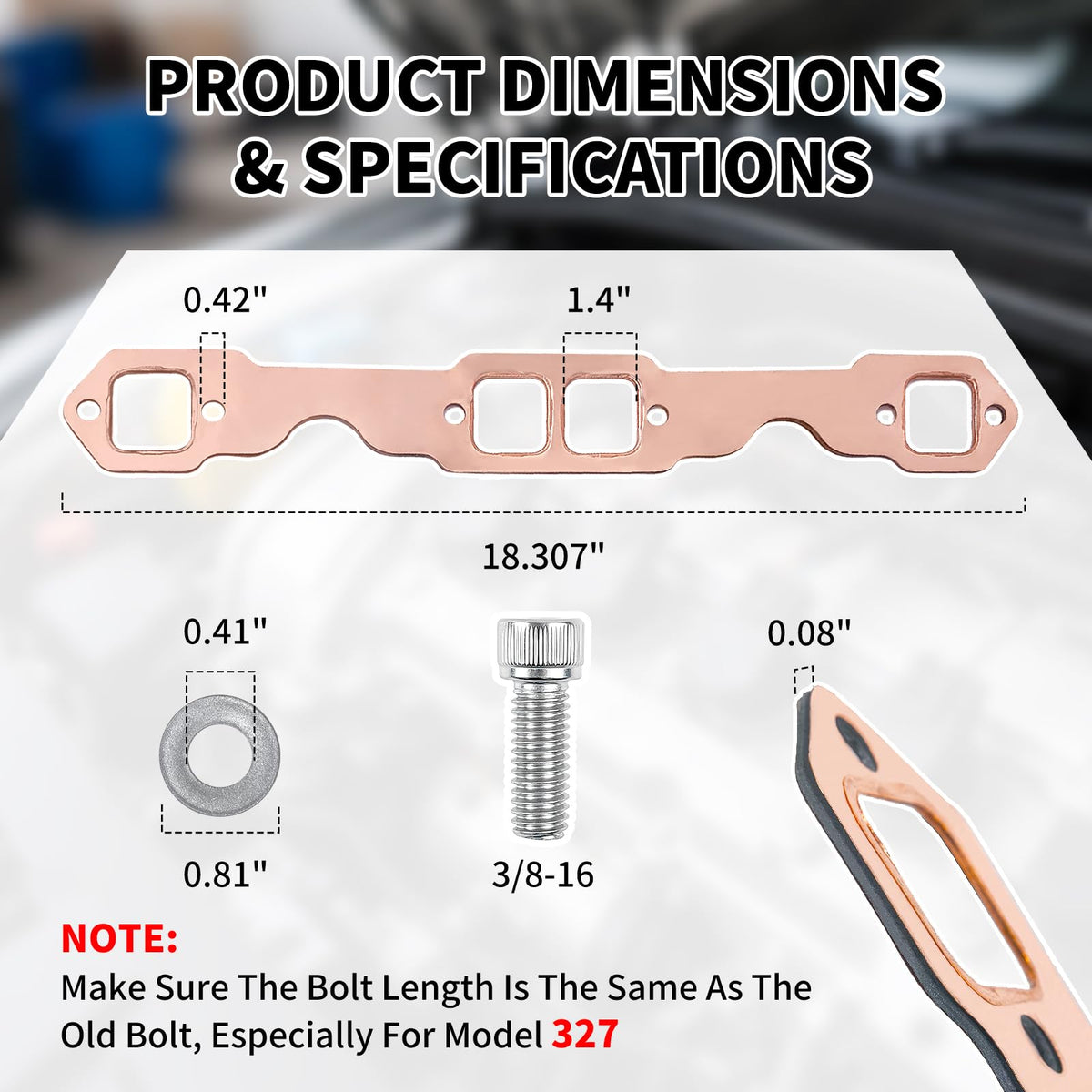 PLKHCU copper gasket close-up showing precision cut and heat-resistant sealing benefit