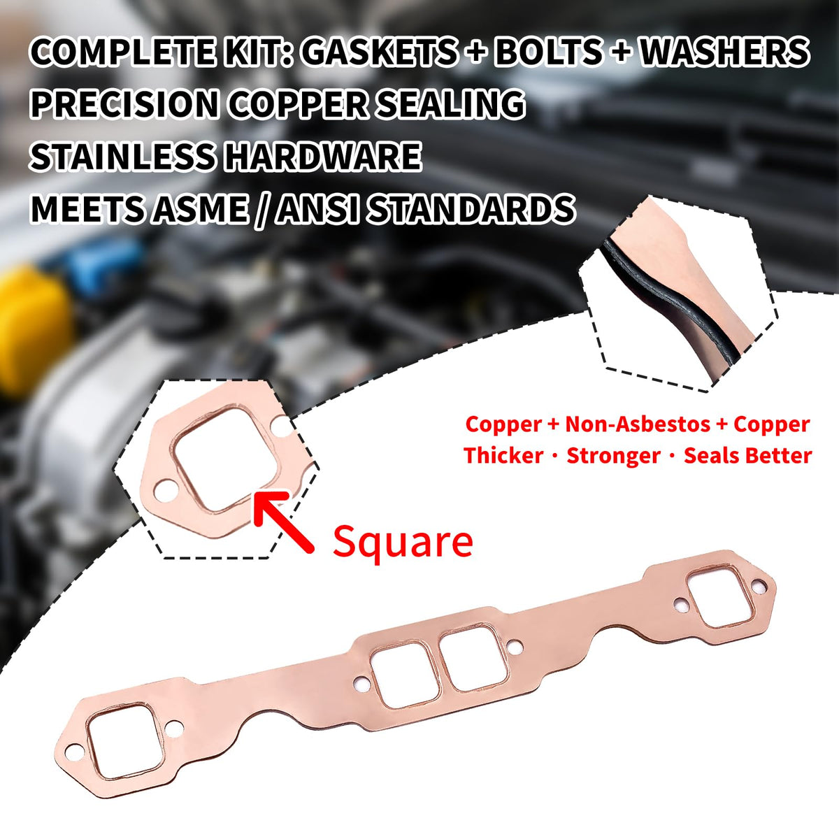 PLKHCU gasket thickness beside ruler showing fit for up to 1/2-inch flange benefit