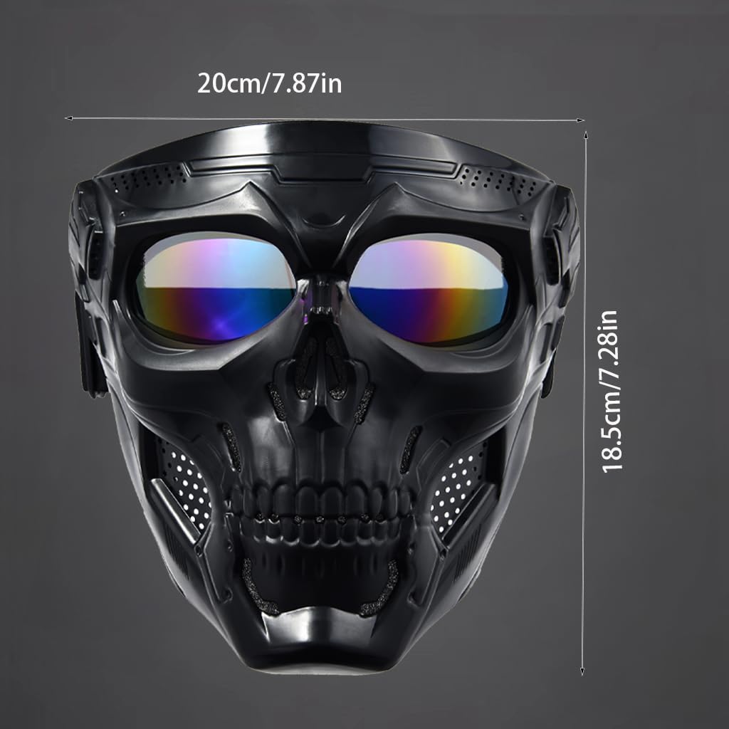 PLOOTA skull masks worn during airsoft game demonstrating real-world use