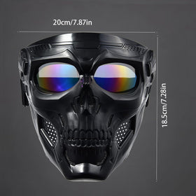 PLOOTA skull masks worn during airsoft game demonstrating real-world use