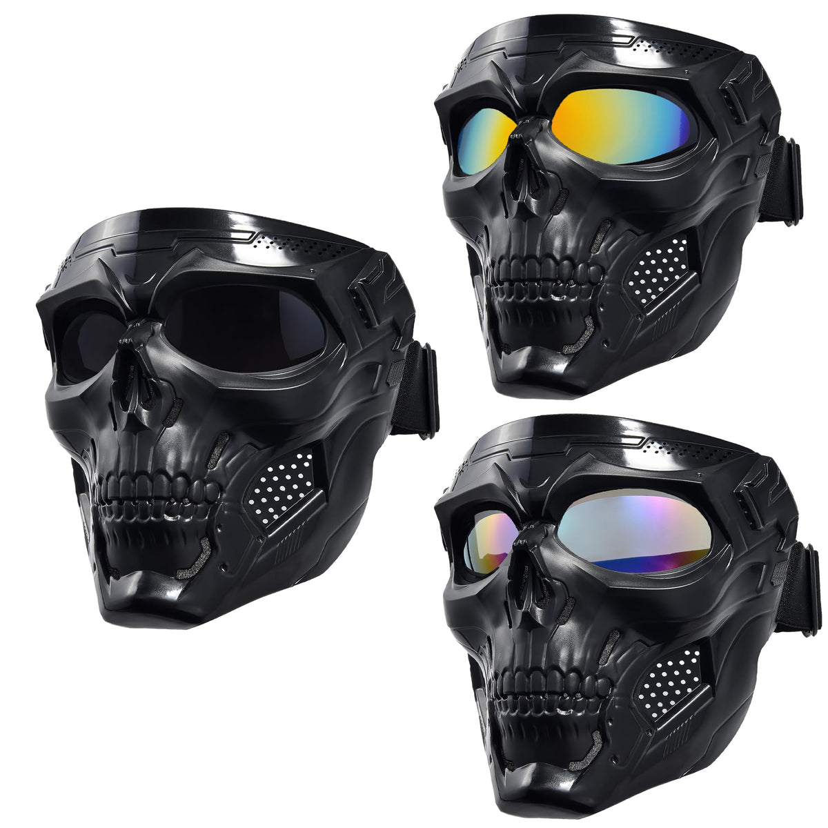 PLOOTA skull mask side profile highlighting lightweight durable shell