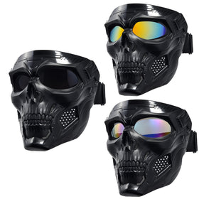 PLOOTA skull mask side profile highlighting lightweight durable shell