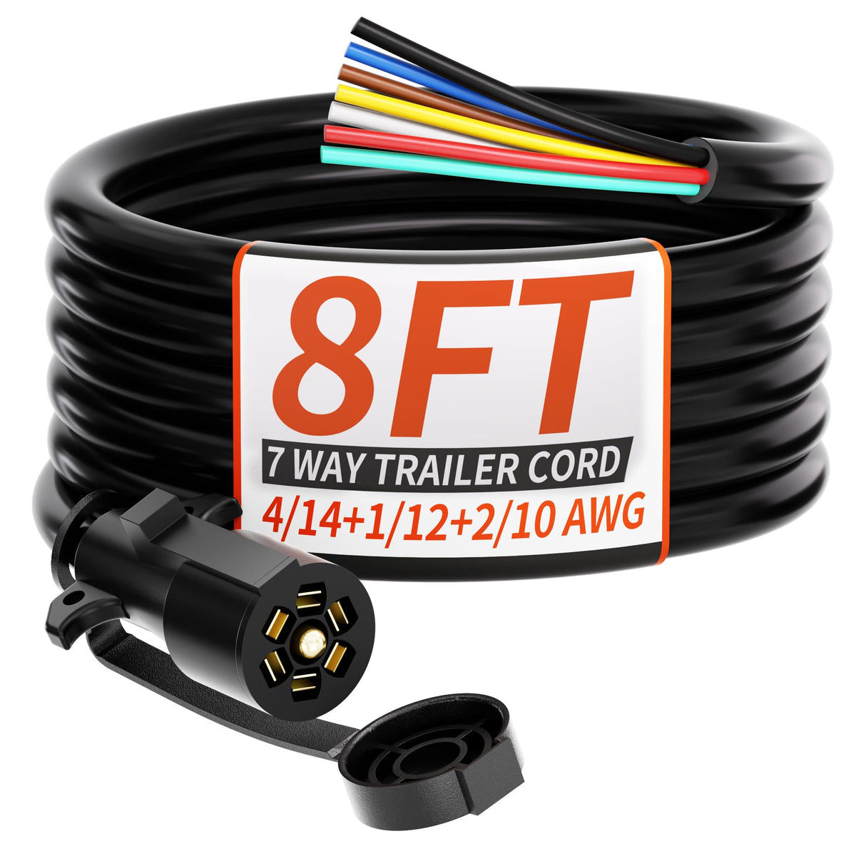 PlugSaf front 7-pin connector showing secure fit and easy connection