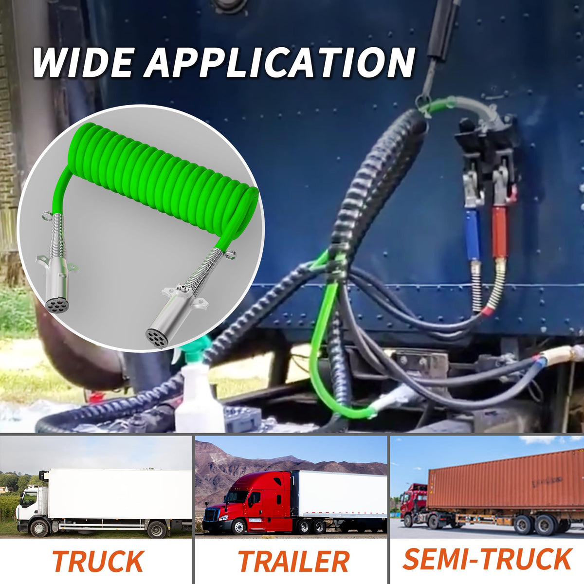 PlugSaf cord connected between truck and trailer showing dependable in-use performance