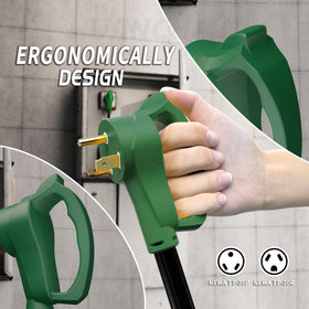 PlugSaf ergonomic grip handle for easier plug and unplug