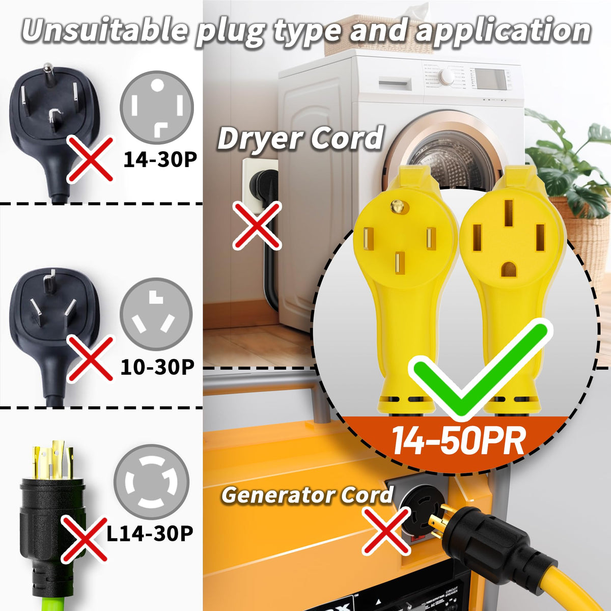 PlugSaf ergonomic grip close-up for easier plugging and safer handling