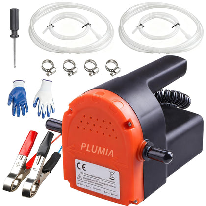 PLUMIA pump and full kit laid out, showing included accessories for quick setup