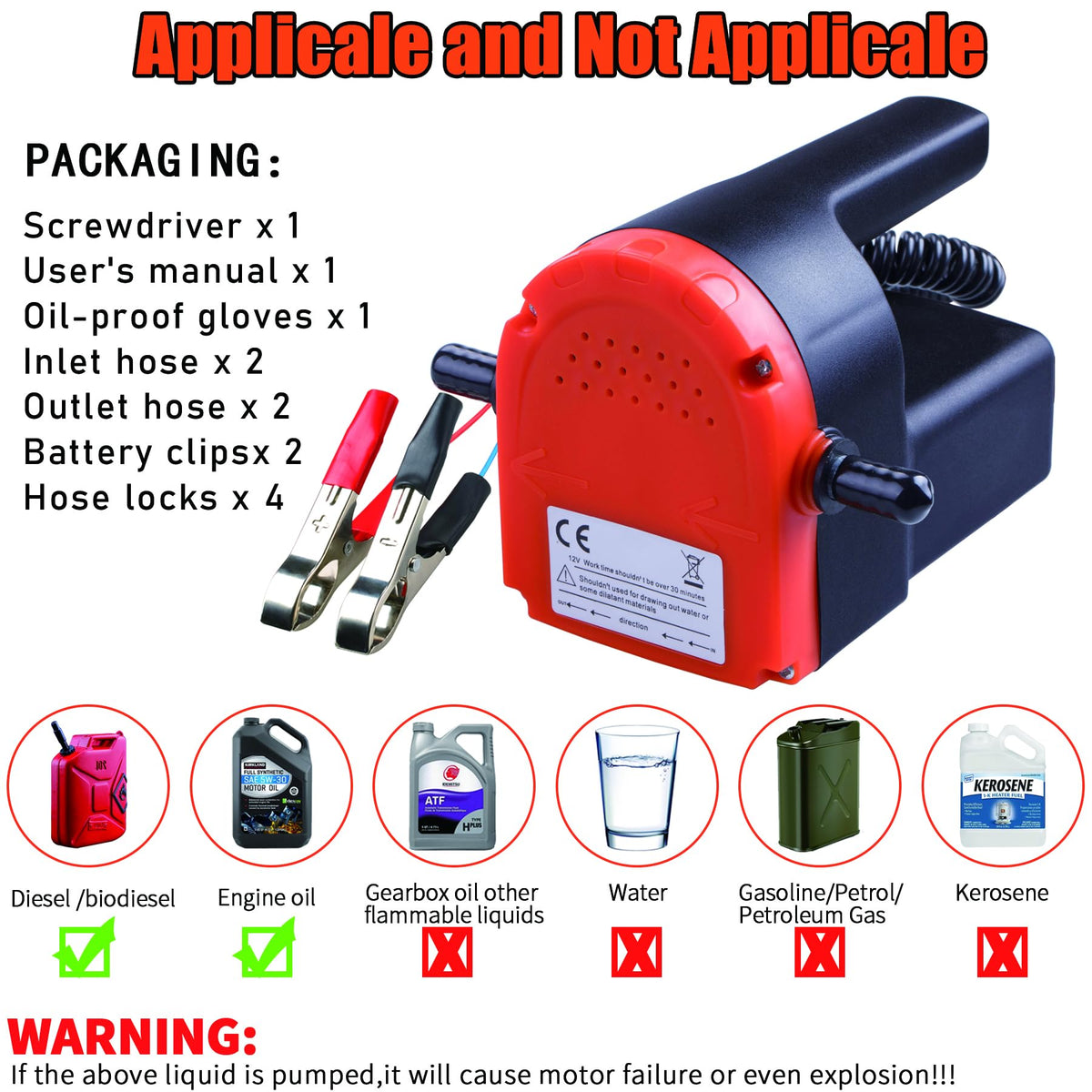 PLUMIA inlet and outlet hoses with hose locks, preventing leaks during fluid transfer