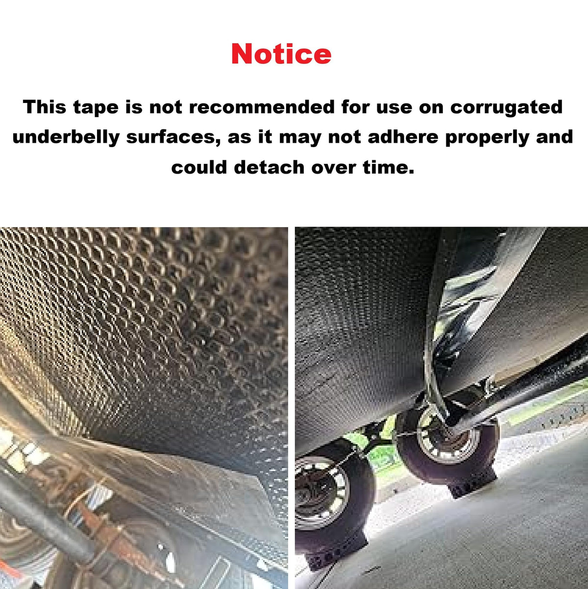PlusRoc used on a travel trailer underbelly in outdoor setting showing practical use