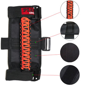 PLUSUTV close-up of 550 paracord weave highlighting durable grippy texture and comfort