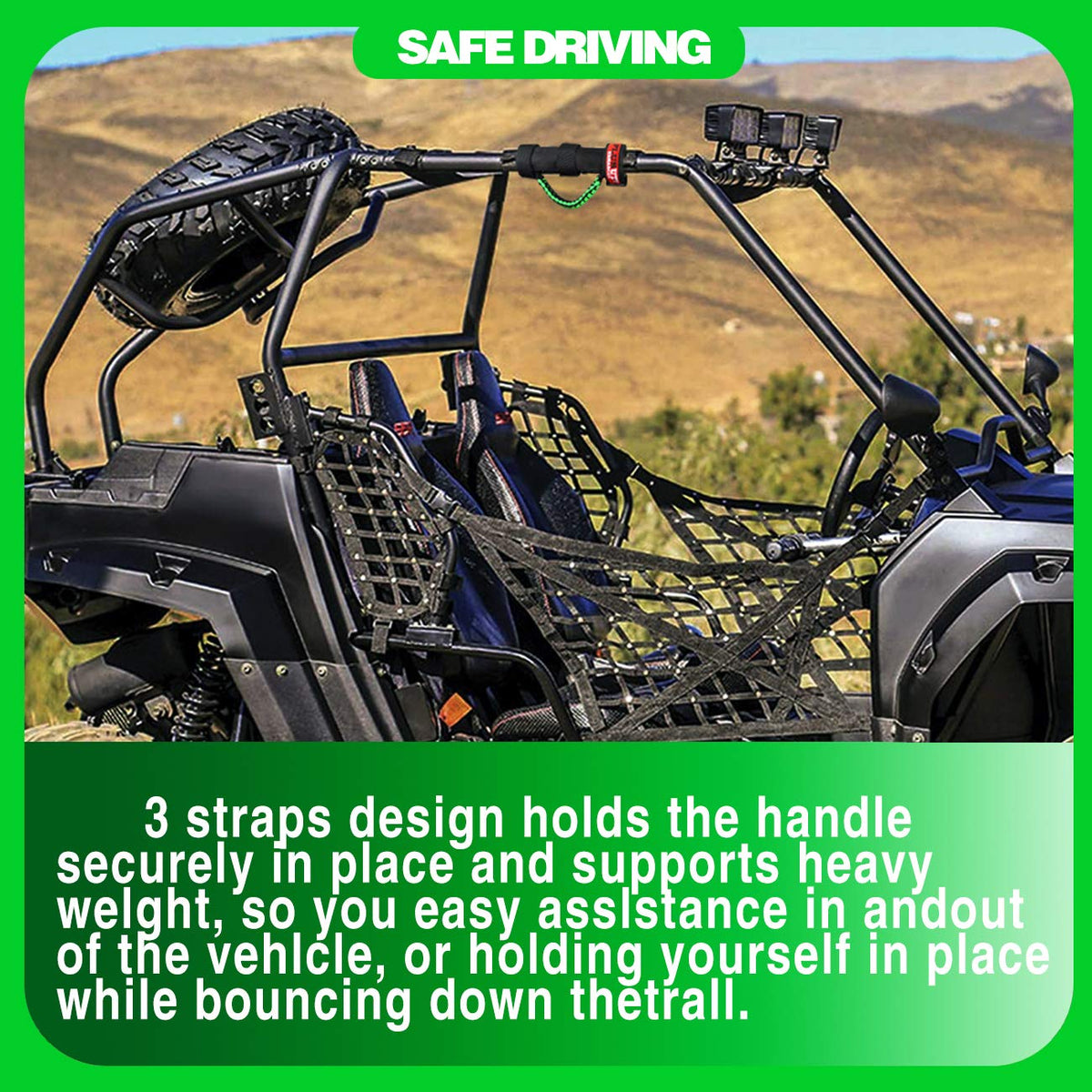 PLUSUTV side view of triple strap closure showing easy tool-free installation