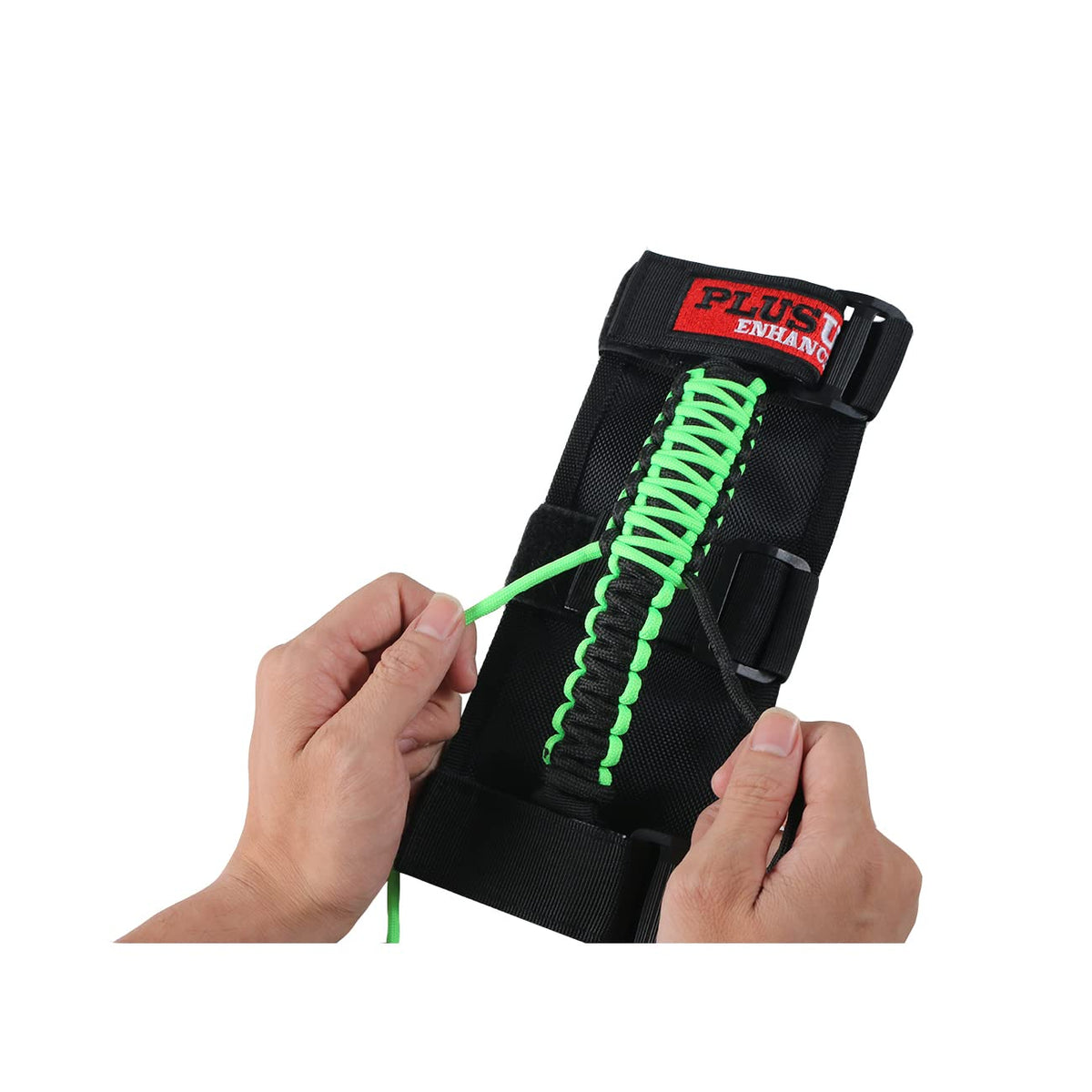 PLUSUTV two-piece set laid flat illustrating size, color, and strap layout