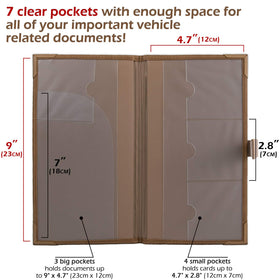 PlusXpres open view showing seven pockets for organized documents