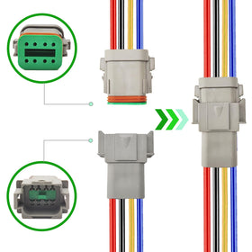 PLUXPAER closeup of 14AWG terminal detail highlighting durable conductivity benefit