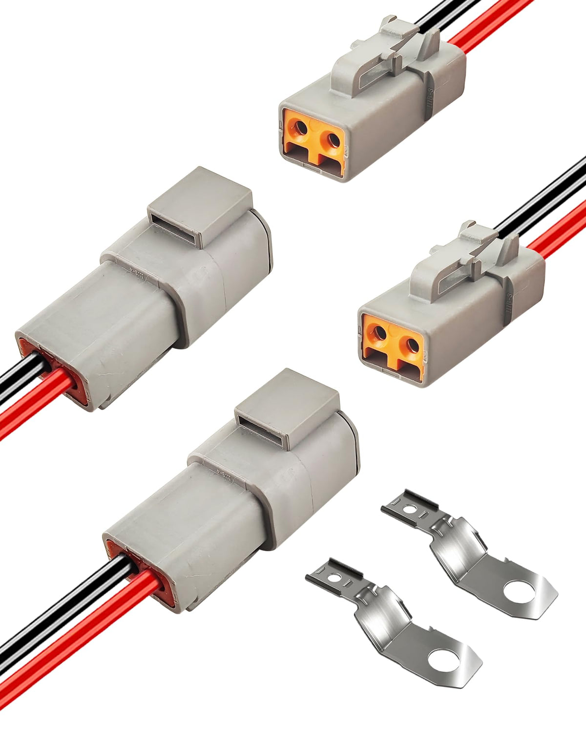 PLUXPAER front view of connector showing locking mechanism and easy mating benefit