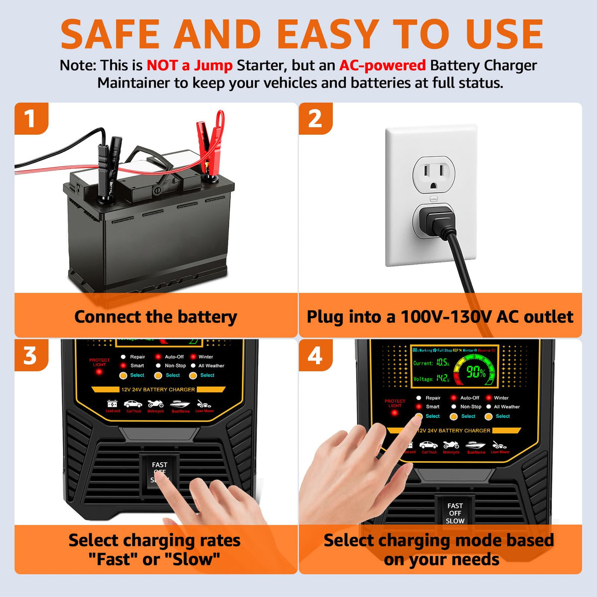 PLXX powering an electrolysis rust removal setup illustrating versatile workshop use