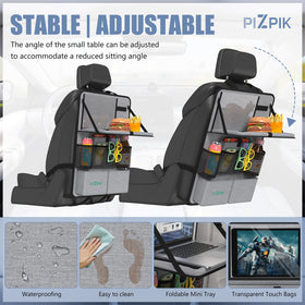 Plzpik kick mat protecting seat back from scuffs and spills benefit