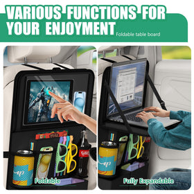 Plzpik mesh and clear tablet pocket demonstrating iPad-sized device fit and visibility