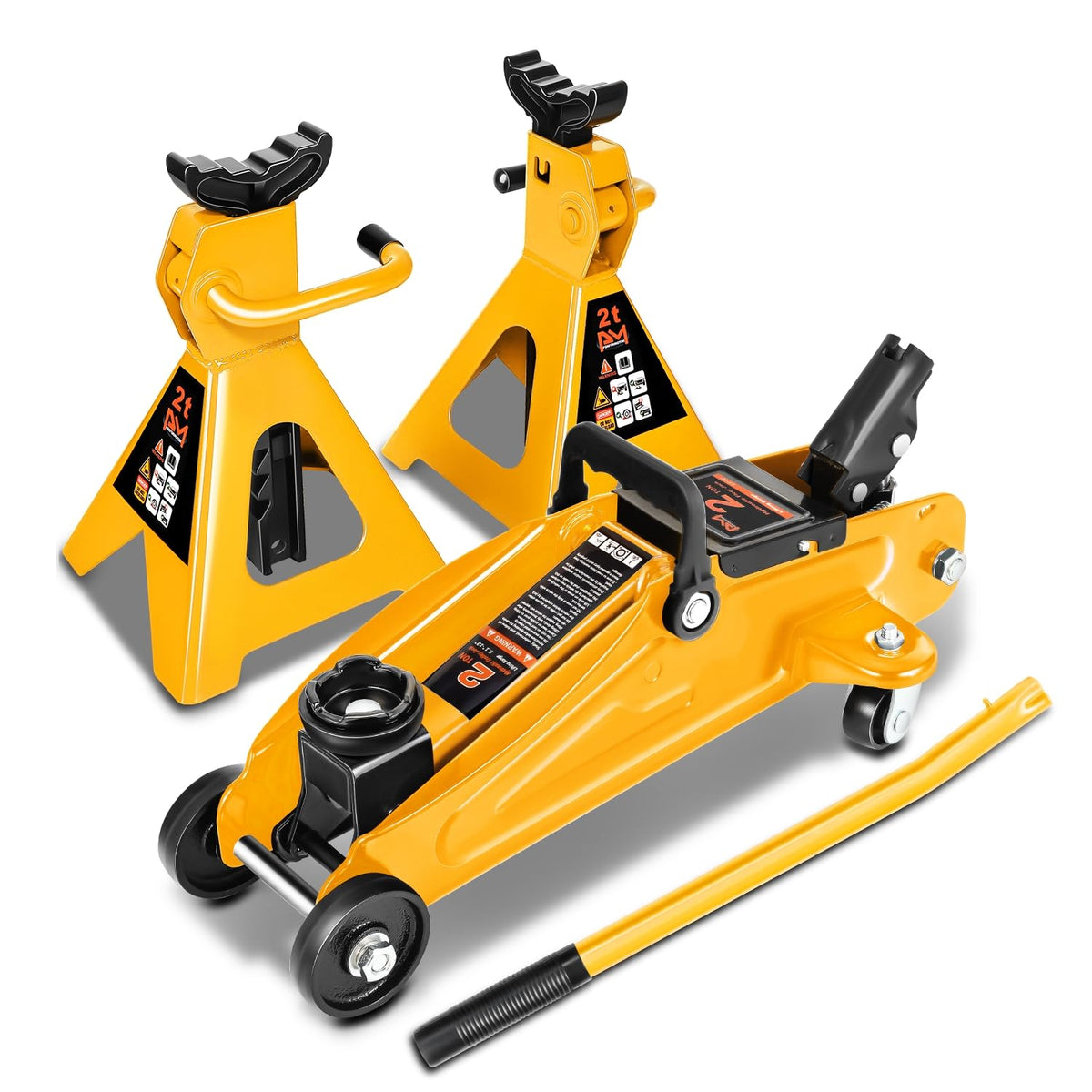 PM PERFORMOTOR front view of floor jack showing compact design and easy positioning