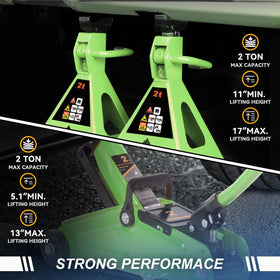 PM PERFORMOTOR low-profile jack under car demonstrating slim clearance access