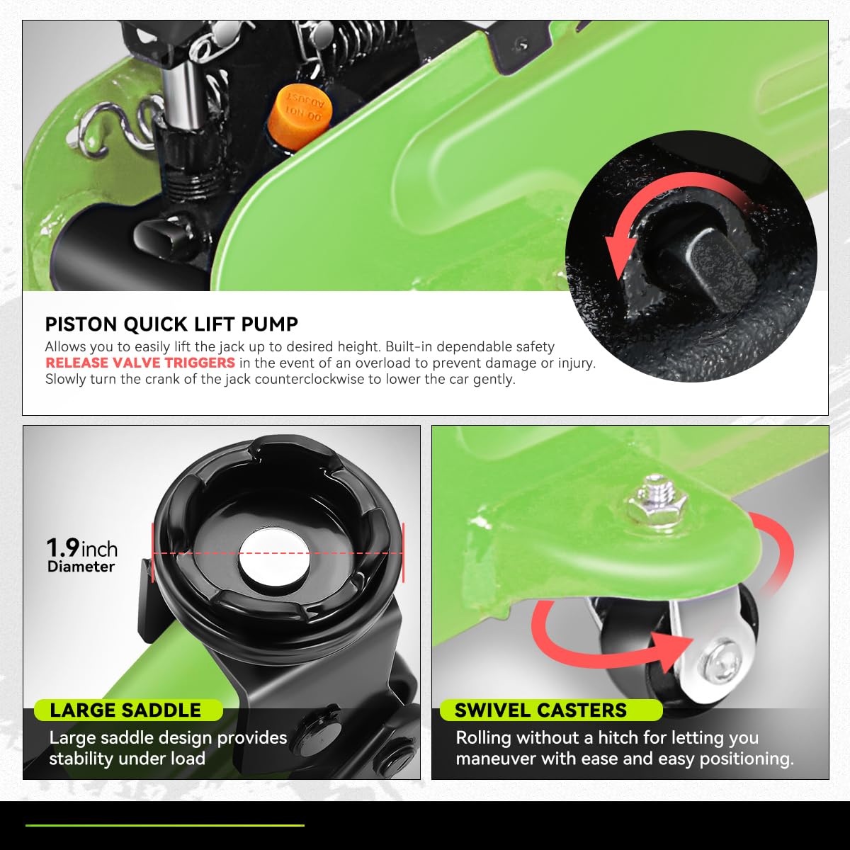 PM PERFORMOTOR rotating saddle close-up showing secure contact and alignment