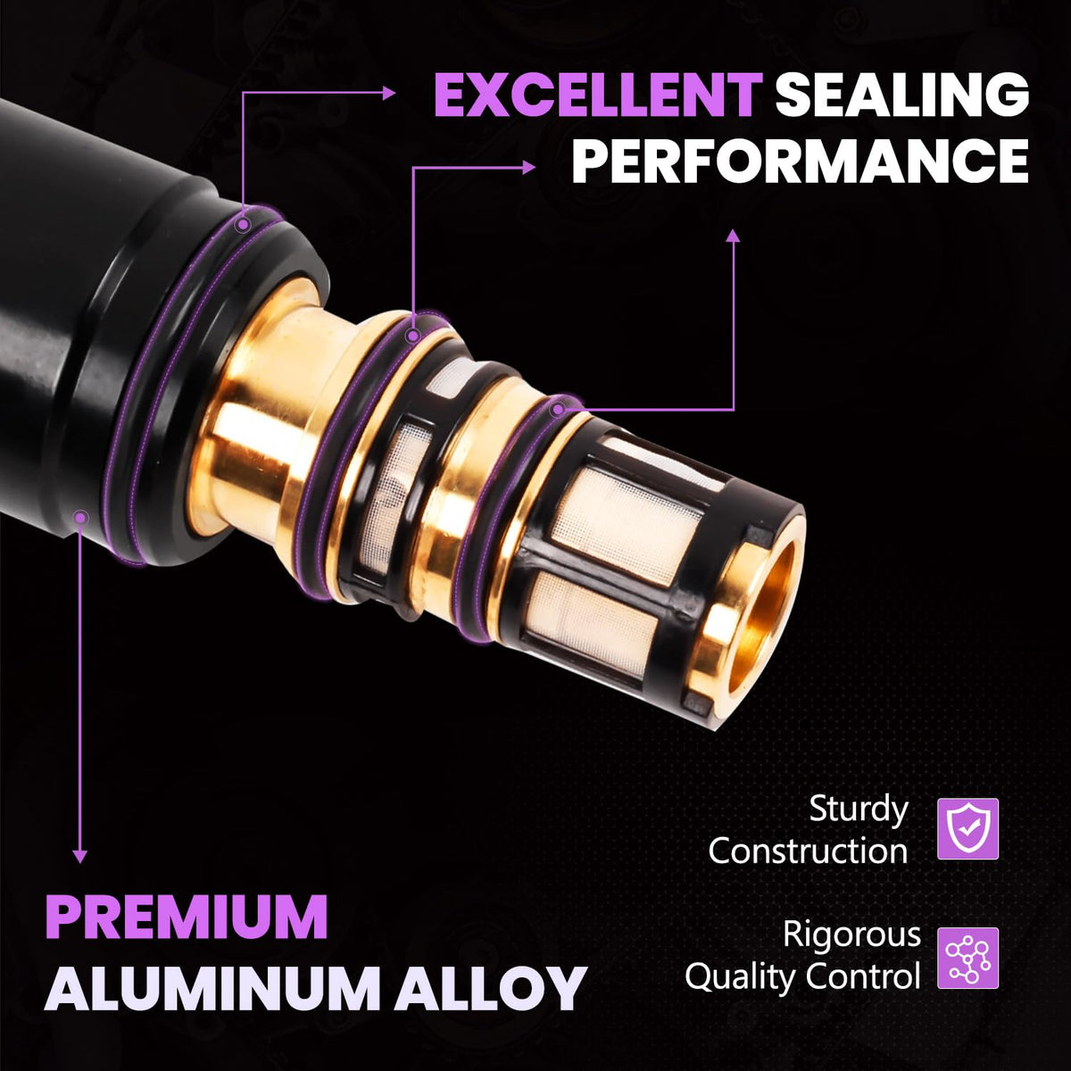 Pnkauto valve installed in compressor illustrating easy replacement