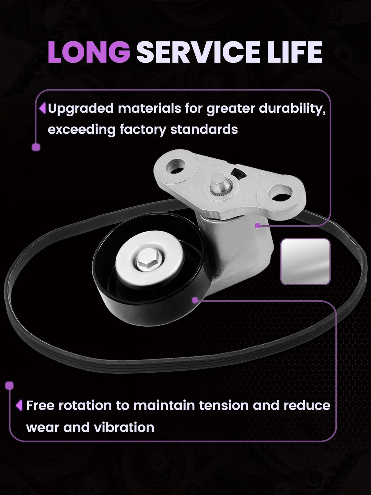 Pnkauto tensioner size scale with ruler demonstrating compact dimensions for fit verification