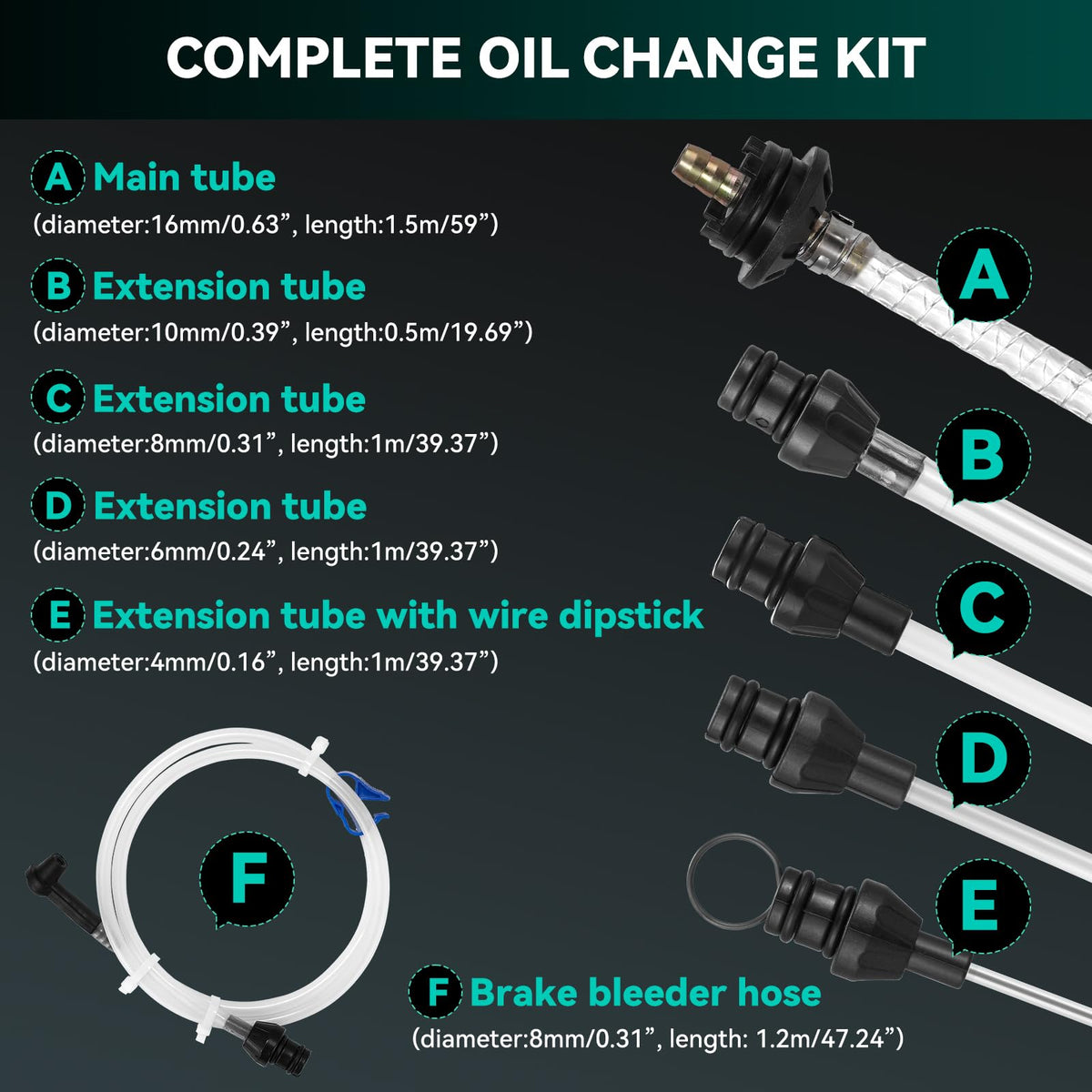 Poafamx brake bleeder hose attached to pump for precise small-volume fluid removal