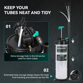 Poafamx integrated hose storage keeping suction lines organized for quick access