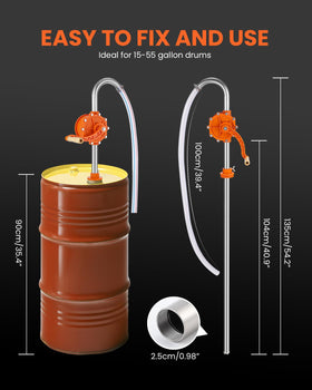 Poafamx beside ruler showing size and 54-inch reach for deep drums