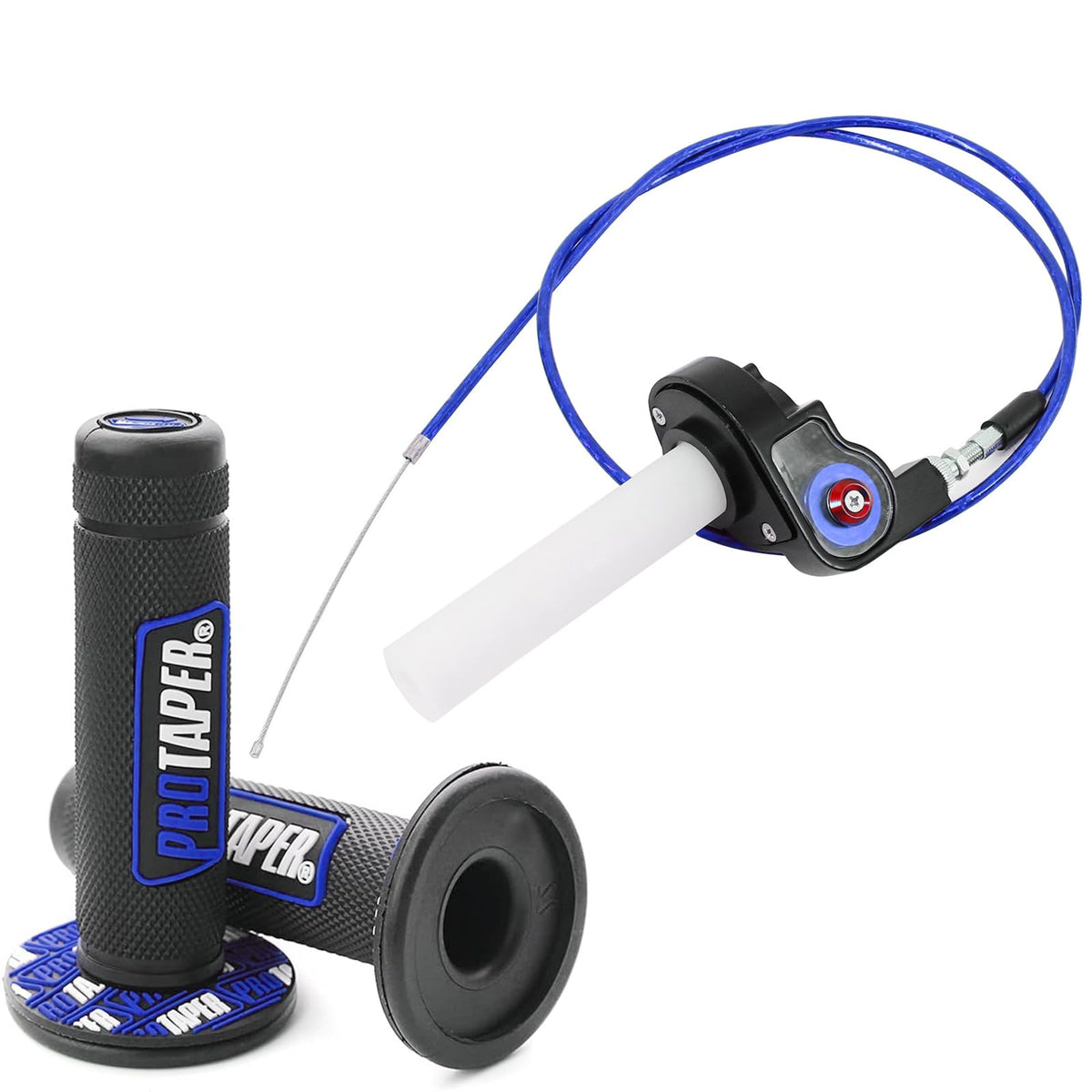 POCRRMCB front packaging view showing complete throttle kit and grips for quick identification and purchase
