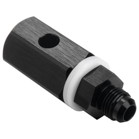 Podavelle 6AN rollover valve front view showing black finish and AN6 thread for safety
