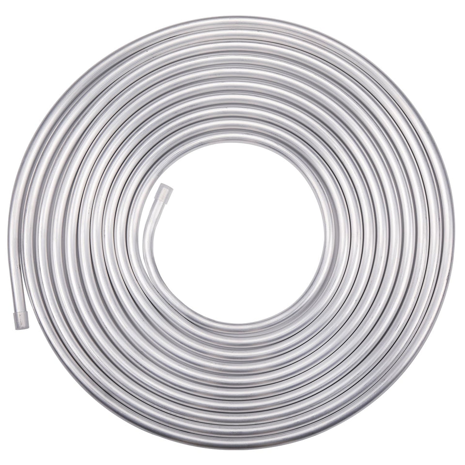 Podavelle aluminum hardline coil front view showing 25ft length and lightweight benefit