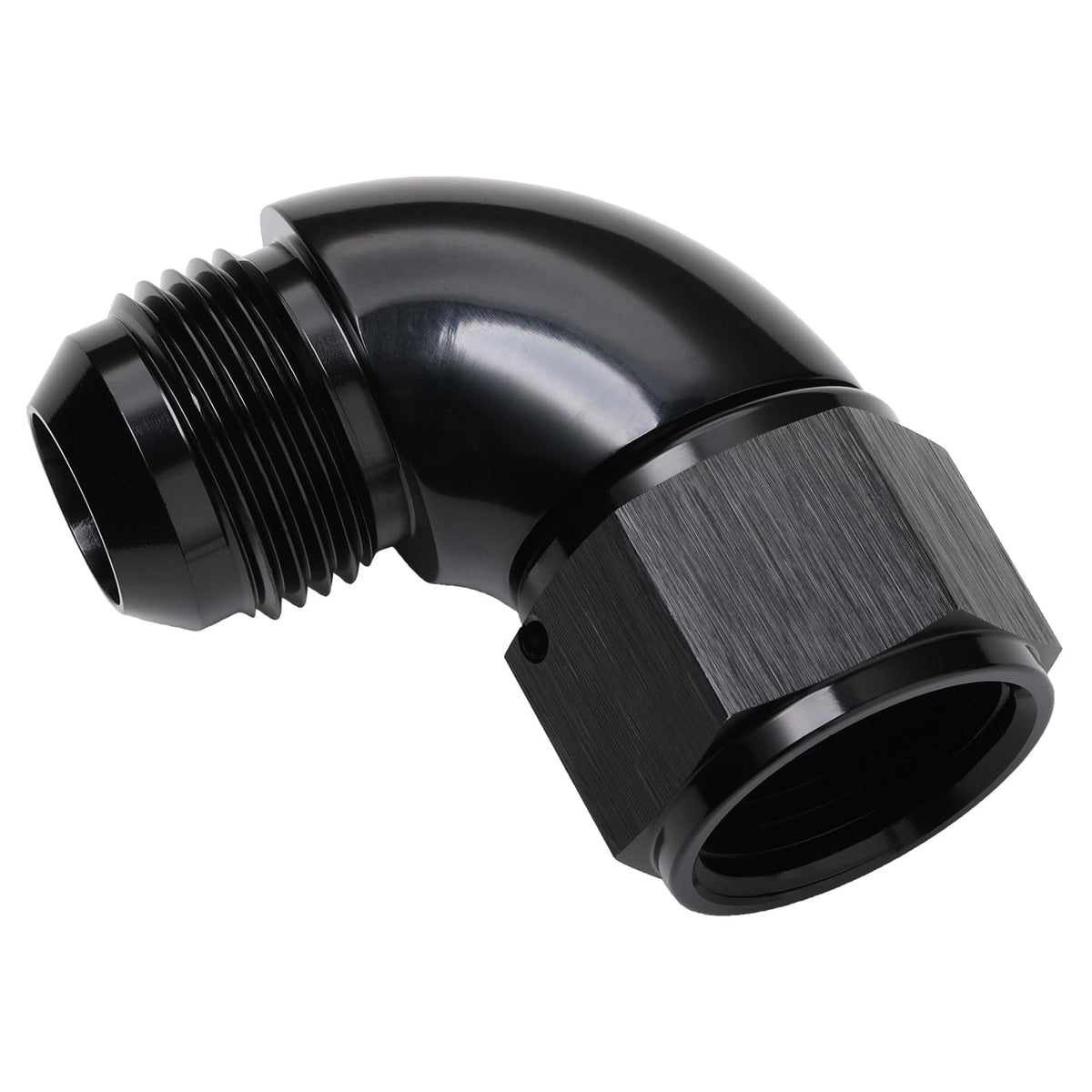 Podavelle installed in an engine bay demonstrating space-saving 90° routing and secure fit