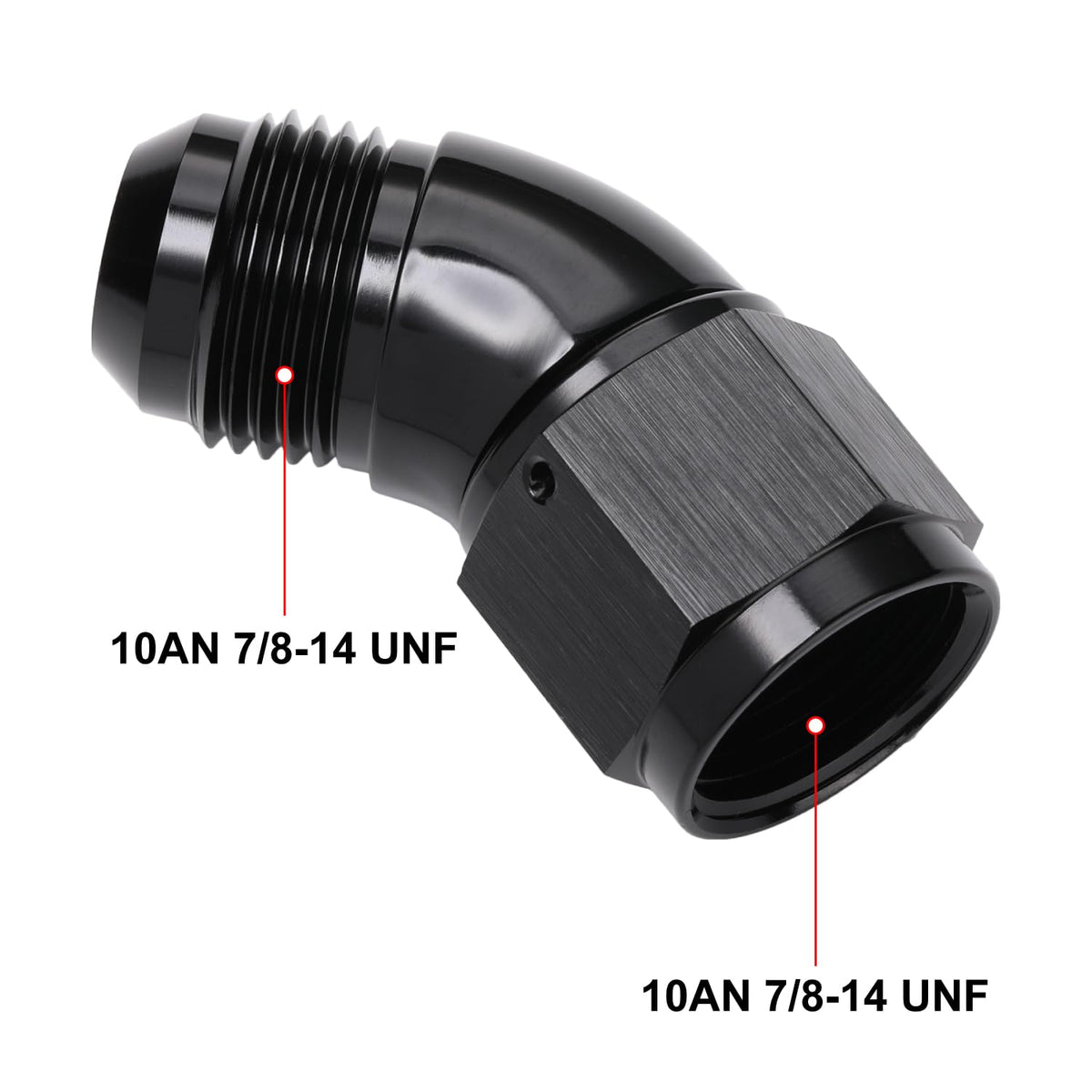 Podavelle close-up of threads and 37° sealing angle ensuring reliable leak resistance
