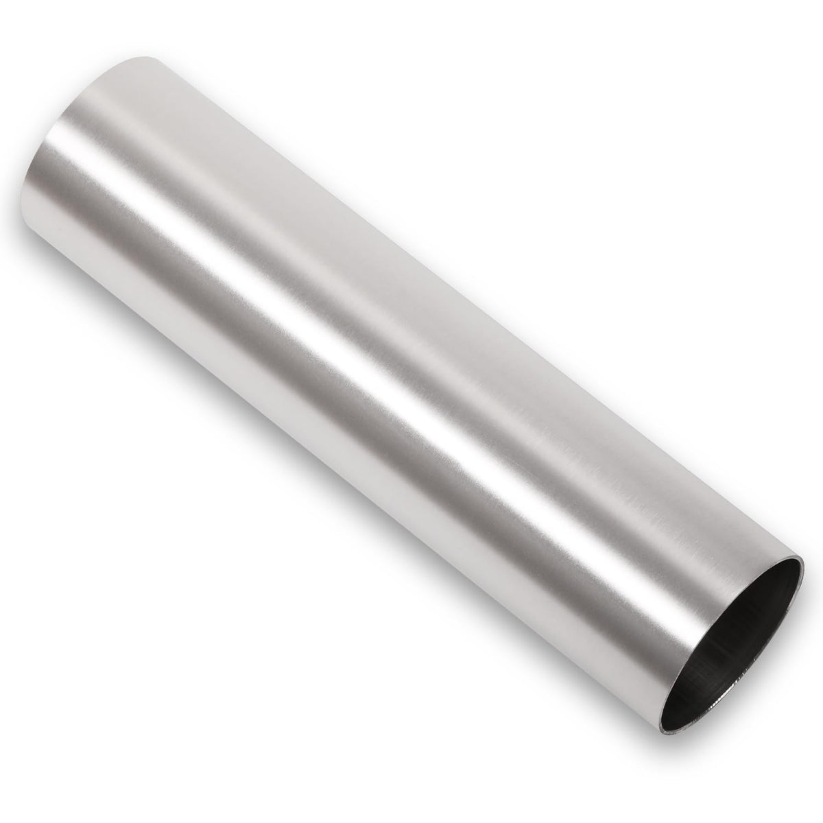Podavelle front view of 3in intercooler pipe showing clean brushed finish and fitment benefit