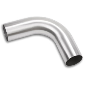 Podavelle front view of 3-inch elbow showing shape and brushed finish benefiting visual fit