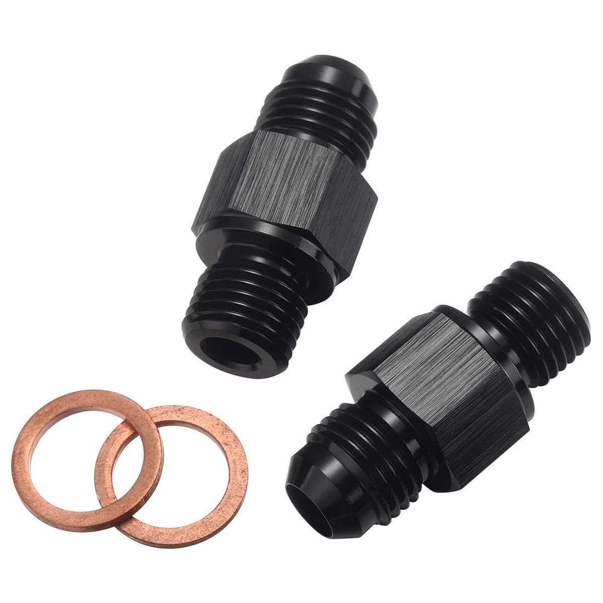 Podavelle adapter installed on transmission demonstrating secure cooler line attachment