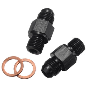 Podavelle adapter installed on transmission demonstrating secure cooler line attachment