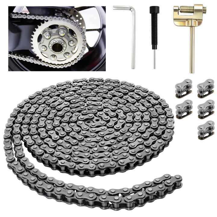 Podoy full-length #35 chain showing 10ft assembly and ready-to-cut benefit