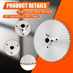 Podoy center bore view with measurement markings showing 1-inch axle compatibility