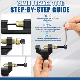 Podoy 110‑link chain laid out to show full length and trimming options for fitment