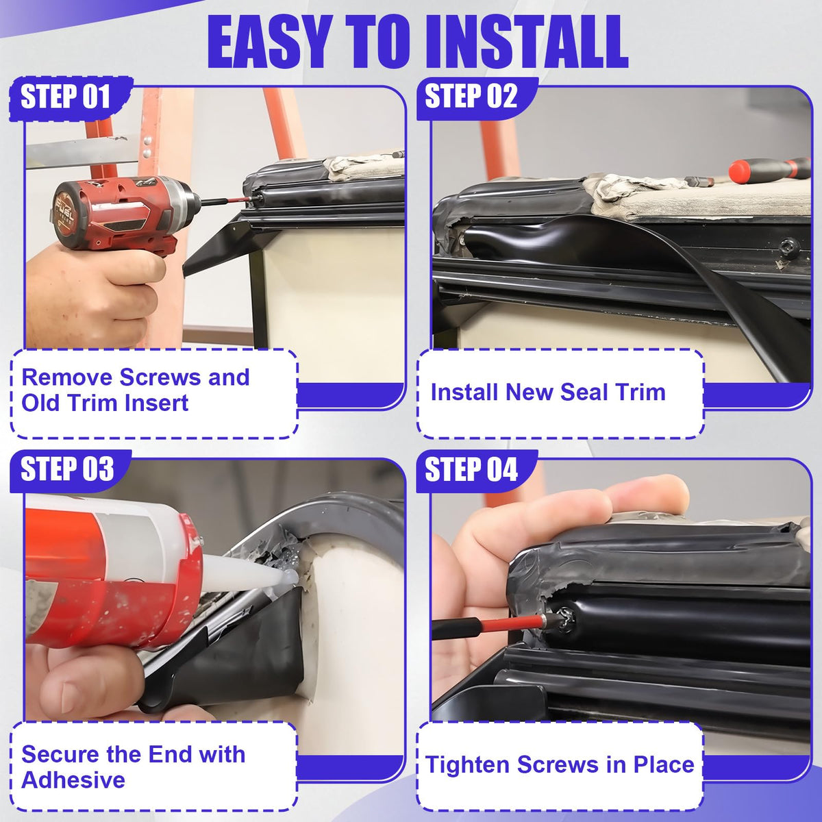 Podoy cut end displaying internal channel for screw cover and secure fit