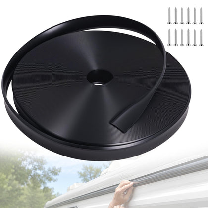 Podoy black trim front view showing roll and labeling, durable finish benefit