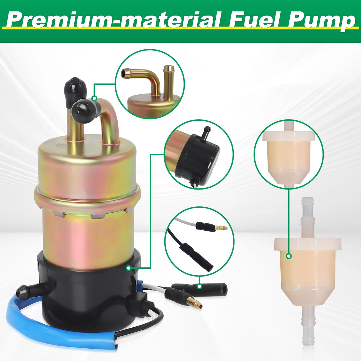 Podoy pump installed in an ATV fuel line demonstrating improved fuel delivery