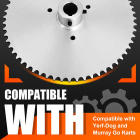 Podoy sprocket installed on a live axle demonstrating proper fit and alignment benefit