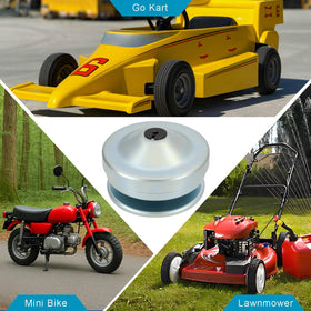 Podoy clutch and belt installed on go-kart during maintenance showing improved performance