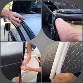 Podoy lifestyle image of RV with trim installed for neat exterior finish