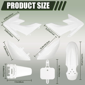 Podoy white front number plate view emphasizing mounting points and customization