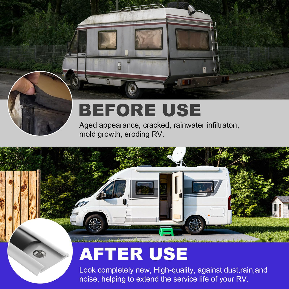 Podoy included screws beside vinyl roll showing ready-to-install convenience